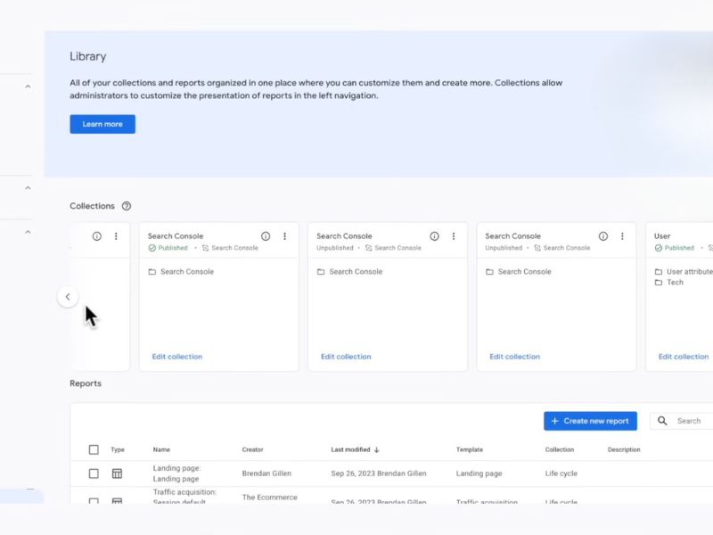Prikaz Google Analytics