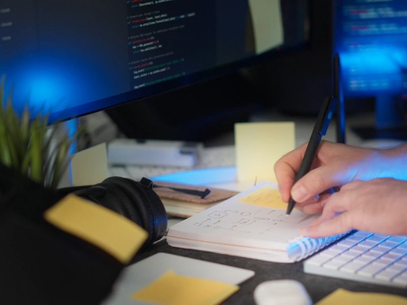 osoba optimizuje sajt